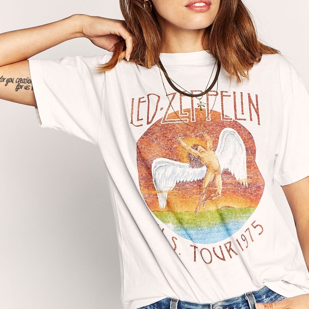 Led Zeppelin Tour 1975 Oversized Tee